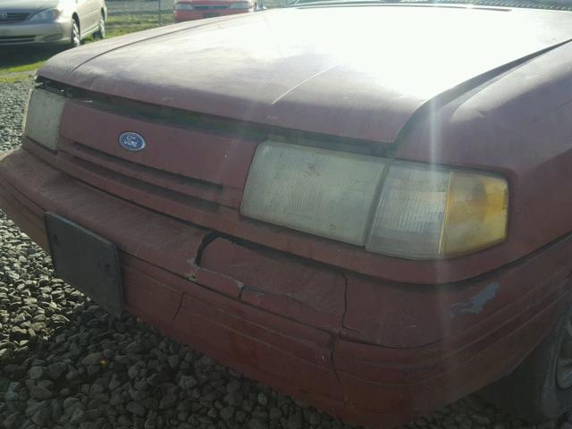 2FAPP36X7NB135326 - 1992 FORD TEMPO GL RED photo 9