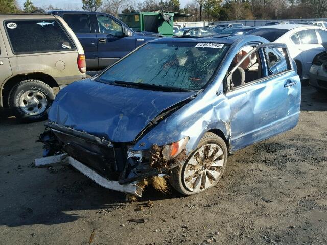 2HGFG11807H543842 - 2007 HONDA CIVIC EX ლურჯი ფოტო 2