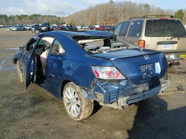 2HGFG11807H543842 - 2007 HONDA CIVIC EX ლურჯი ფოტო 3