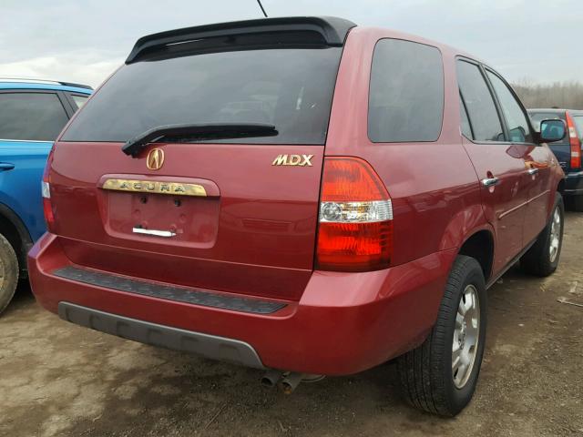 2HNYD18272H521373 - 2002 ACURA MDX RED photo 4