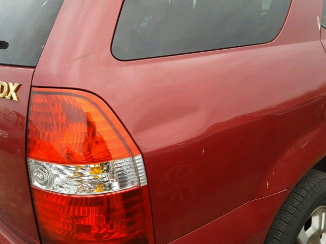 2HNYD18272H521373 - 2002 ACURA MDX RED photo 9