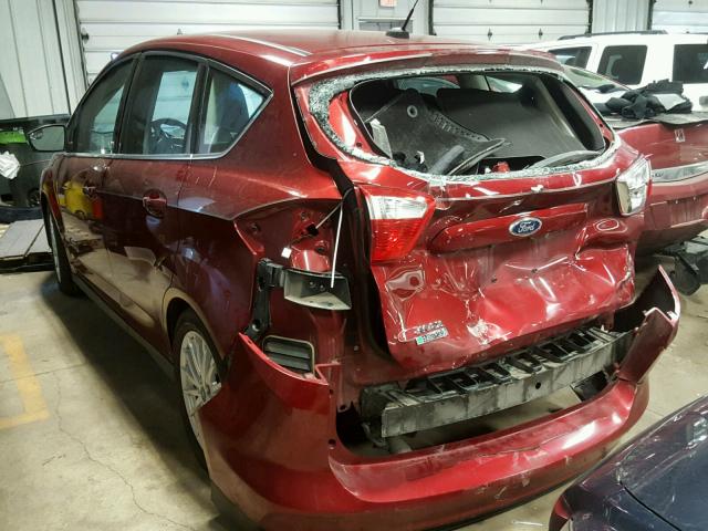 1FADP5CU7FL121811 - 2015 FORD C-MAX PREM RED photo 3