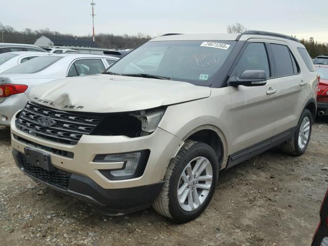 1FM5K8D85HGB03315 - 2017 FORD EXPLORER X BEIGE photo 2