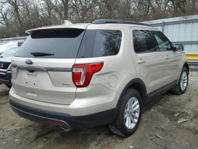 1FM5K8D85HGB03315 - 2017 FORD EXPLORER X BEIGE photo 4