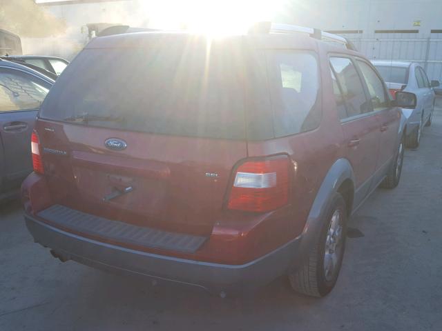 1FMZK02125GA34684 - 2005 FORD FREESTYLE RED photo 4