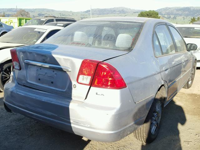 2HGES165X3H526730 - 2003 HONDA CIVIC LX SILVER photo 4