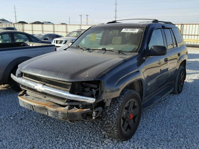 1GNDS13S042287601 - 2004 CHEVROLET TRAILBLAZE BLACK photo 2