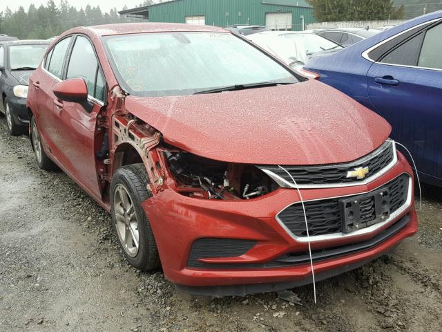 3G1BE6SM0HS566895 - 2017 CHEVROLET CRUZE LT RED photo 1