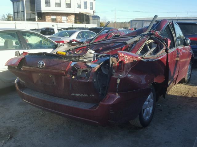 5TDZA23C26S542356 - 2006 TOYOTA SIENNA CE MAROON photo 4