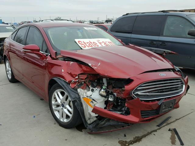 3FA6P0HD1FR292463 - 2015 FORD FUSION SE BURGUNDY photo 1