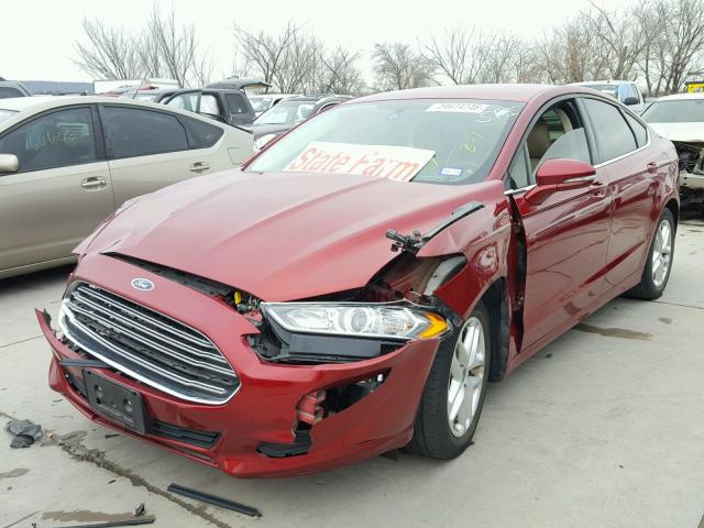 3FA6P0HD1FR292463 - 2015 FORD FUSION SE BURGUNDY photo 2