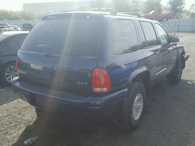 1B4HS28Y7XF661029 - 1999 DODGE DURANGO BLUE photo 4