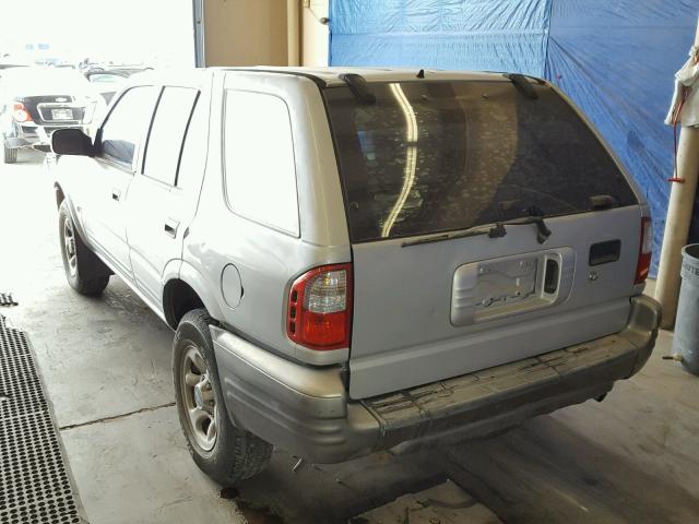 4S2CK58D724339575 - 2002 ISUZU RODEO S SILVER photo 3