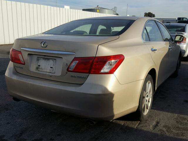 JTHBJ46G372014943 - 2007 LEXUS ES 350 GOLD photo 4