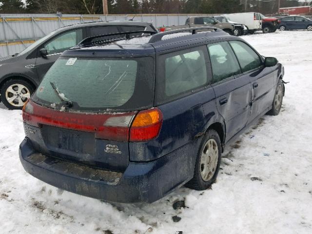 4S3BH635537308417 - 2003 SUBARU LEGACY L BLUE photo 4