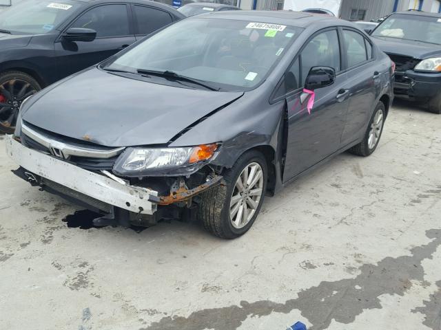 19XFB2F92CE003337 - 2012 HONDA CIVIC EXL GRAY photo 2