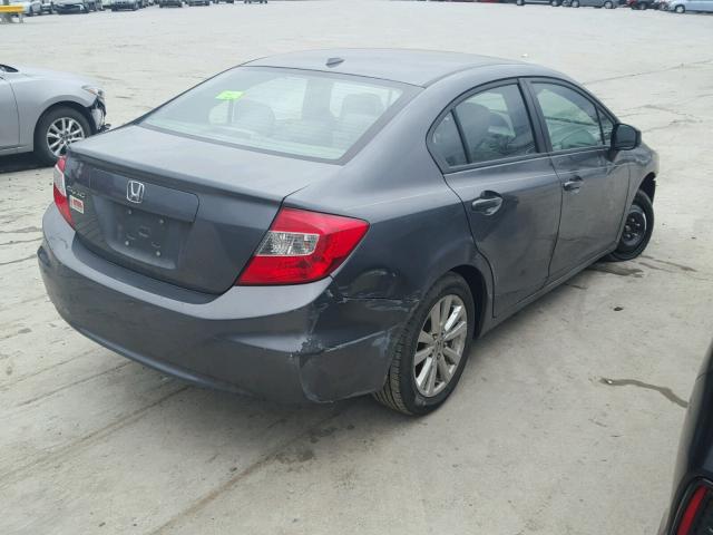 19XFB2F92CE003337 - 2012 HONDA CIVIC EXL GRAY photo 4