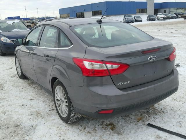 1FAHP3H29CL206772 - 2012 FORD FOCUS SEL GRAY photo 3