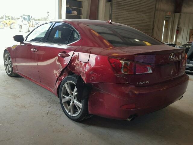 JTHBF5C29A5116141 - 2010 LEXUS IS 250 RED photo 3