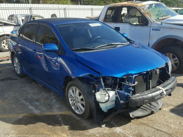 2T1BU4EE4AC465784 - 2010 TOYOTA COROLLA BA BLUE photo 1