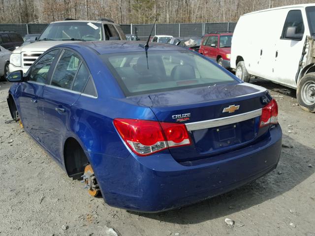 1G1PH5SC3C7203643 - 2012 CHEVROLET CRUZE LTZ BLUE photo 3