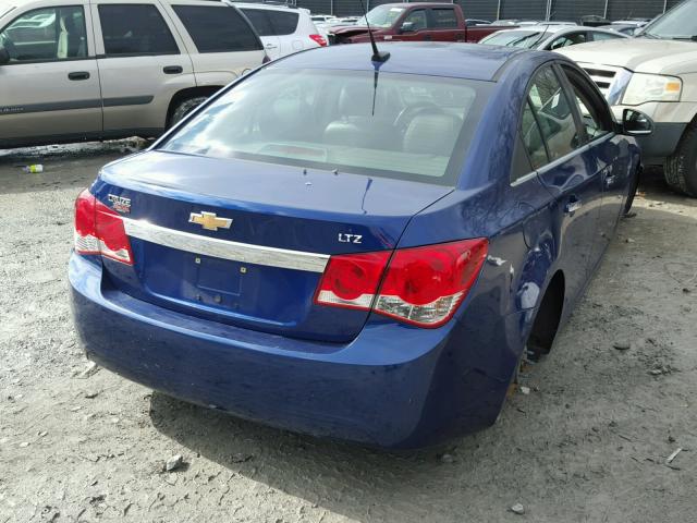 1G1PH5SC3C7203643 - 2012 CHEVROLET CRUZE LTZ BLUE photo 4