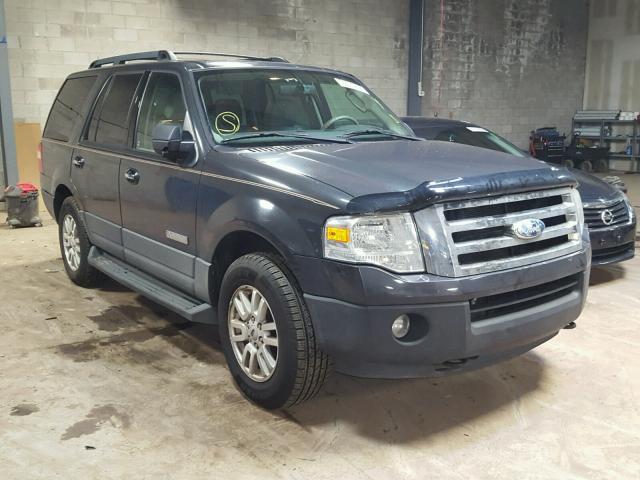 1FMFU16537LA33831 - 2007 FORD EXPEDITION GRAY photo 1