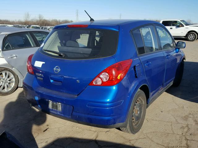 3N1BC13E57L421502 - 2007 NISSAN VERSA S BLUE photo 4