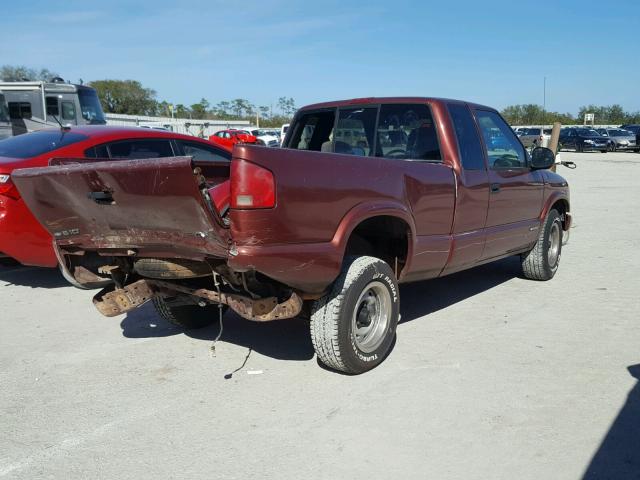 1GCCS1948WK234886 - 1998 CHEVROLET S TRUCK S1 RED photo 4