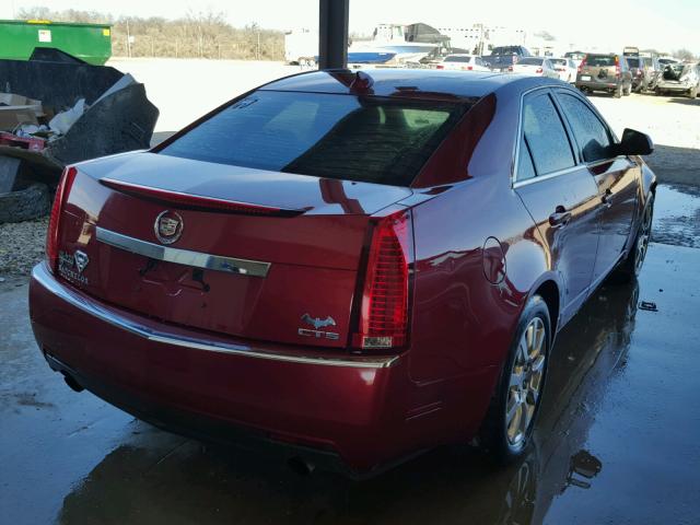 1G6DF577890132925 - 2009 CADILLAC CTS BURGUNDY photo 4