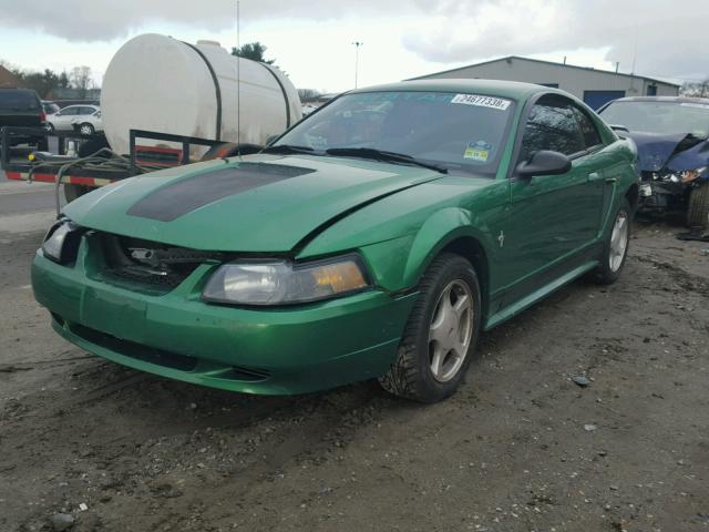 1FAFP40451F199308 - 2001 FORD MUSTANG GREEN photo 2