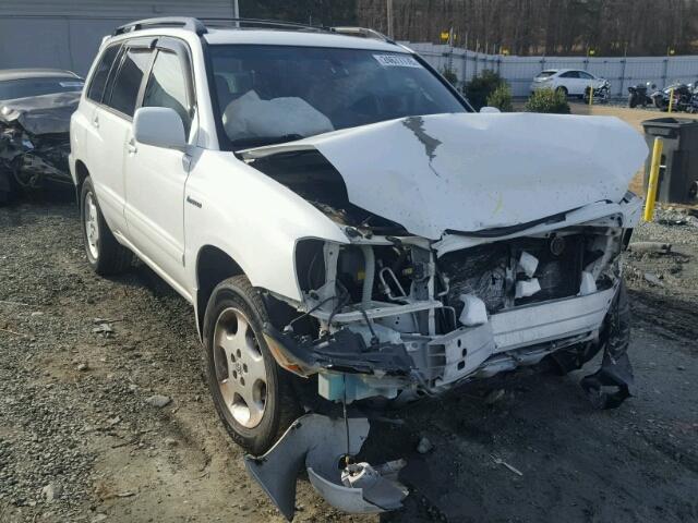 JTEEP21A740060752 - 2004 TOYOTA HIGHLANDER WHITE photo 1