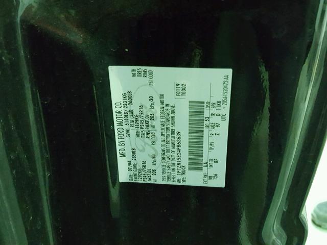 1FTZR15E24PB63639 - 2004 FORD RANGER SUP BLACK photo 10