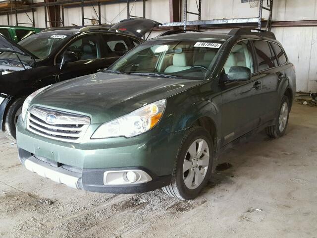 4S4BRCKC2A3357151 - 2010 SUBARU OUTBACK 2. GREEN photo 2