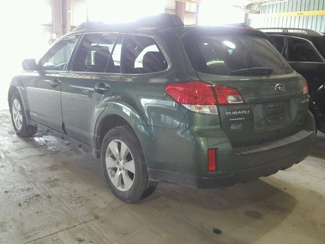 4S4BRCKC2A3357151 - 2010 SUBARU OUTBACK 2. GREEN photo 3