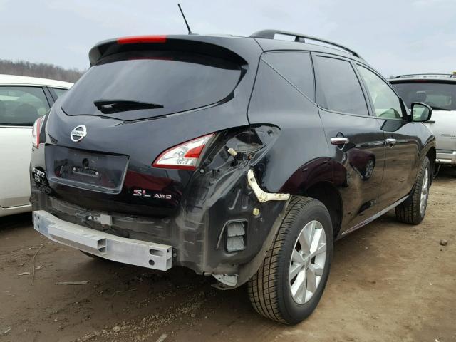 JN8AZ1MW1DW308221 - 2013 NISSAN MURANO S BLACK photo 4