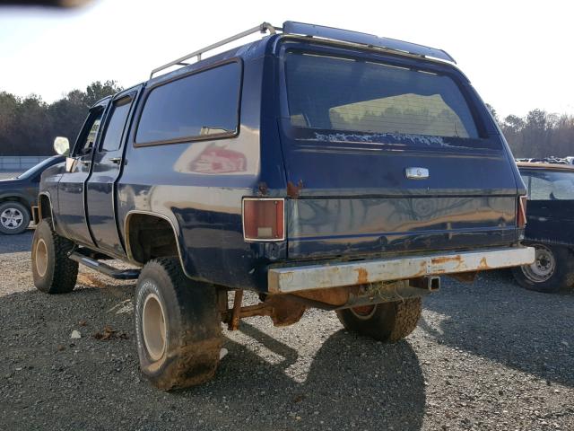 1G8EK16L4GF120375 - 1986 CHEVROLET SUBURBAN K BLUE photo 3