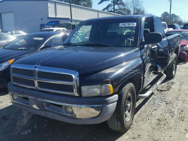 1B7HC13Y7XJ500128 - 1999 DODGE RAM 1500 BLACK photo 2