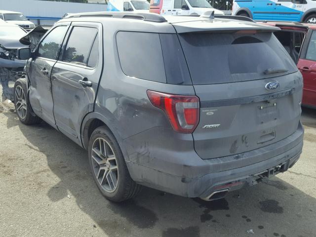 1FM5K8GT2GGC35155 - 2016 FORD EXPLORER S CHARCOAL photo 3