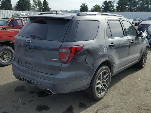 1FM5K8GT2GGC35155 - 2016 FORD EXPLORER S CHARCOAL photo 4