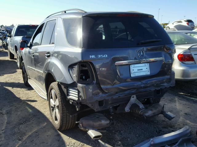 4JGBB5GB4BA635688 - 2011 MERCEDES-BENZ ML 350 GRAY photo 3