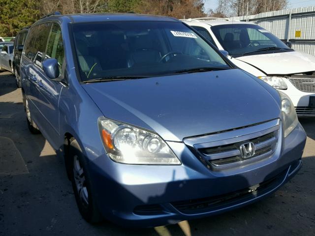 5FNRL38717B110973 - 2007 HONDA ODYSSEY EX BLUE photo 1