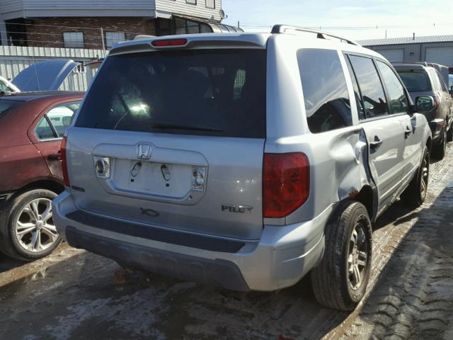 2HKYF18574H590696 - 2004 HONDA PILOT EXL SILVER photo 4