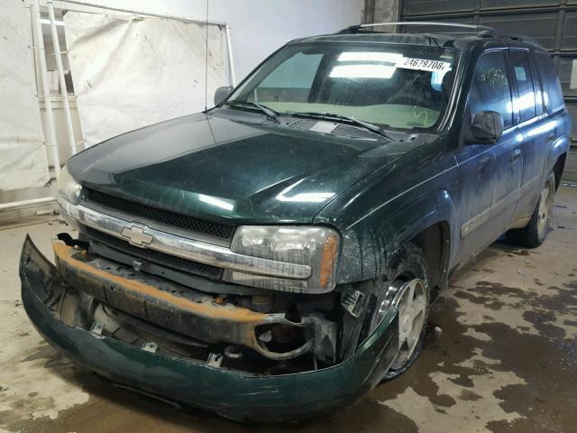 1GNDT13S542327703 - 2004 CHEVROLET TRAILBLAZE GREEN photo 2