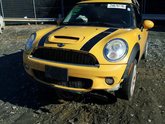 WMWMF73579TW85655 - 2009 MINI COOPER S YELLOW photo 9