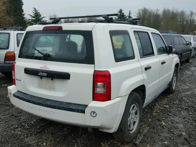 1J8FF28W87D371979 - 2007 JEEP PATRIOT SP WHITE photo 4