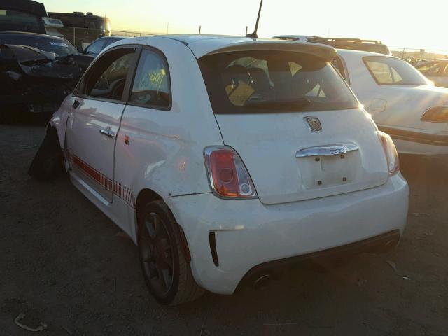 3C3CFFFHXFT689878 - 2015 FIAT 500 ABARTH WHITE photo 3