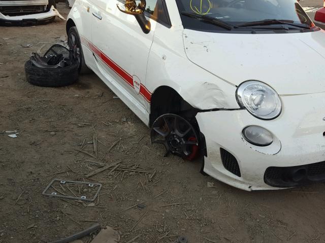 3C3CFFFHXFT689878 - 2015 FIAT 500 ABARTH WHITE photo 9