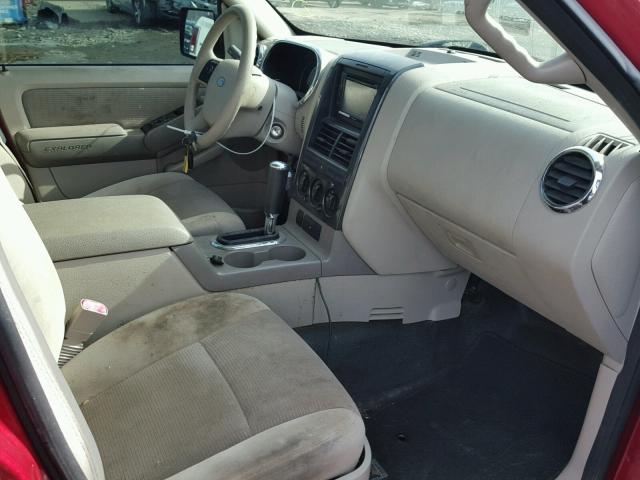 1FMEU31837UA00928 - 2007 FORD EXPLORER S RED photo 5