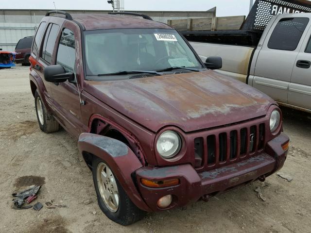 1J4GL58K73W572140 - 2003 JEEP LIBERTY LI MAROON photo 1